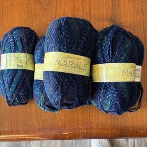 James C. Brett Marble Yarn in Blue